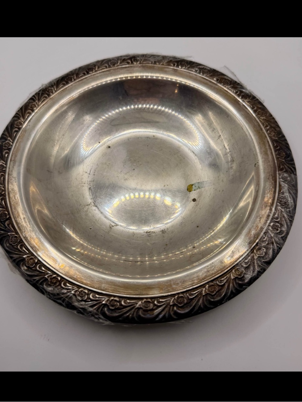 Vintage Silver-Tone Decorative Bowl/ Serving Trays - Picture 7 of 14